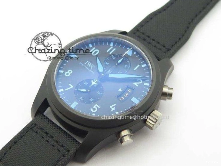MIROTIME 0706 Pilot Chrono IW388003 Real Ceramic V6F 1:1 Best Edition On Black Nylon Strap A StreetReady 7284